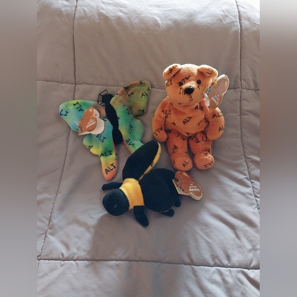 LOT OF VINTAGE 1999 ALI SALVINO'S BAMMERS - MUHAMMAD ALI BEAR, BUTTERFLY AND BEE - Picture 2 of 16